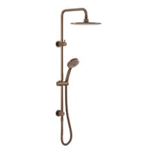 Clovelly Bronze Gooseneck Twin Shower